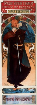 Hamlet 1899 Tschechisch Jugendstil Alphonse Mucha Ölgemälde